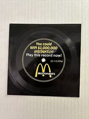 MCDONALDS YOU COULD WIN $1000000 INSTANTLY Promotional 33 1/3  Record • $8.16