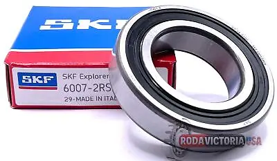 SKF 6007 2RS1 DEEP GROOVE BALL BEARING RUBBER SEALED 35x62x14 Mm • $13.05