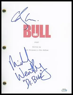 Michael Weatherly & Christopher Jackson  Bull  AUTOGRAPH Signed Pilot Script • $250