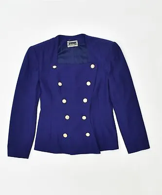 £23.92 • Buy LUISA SPAGNOLI Womens Double Breasted Blazer Jacket IT 42 Medium Purple GS03