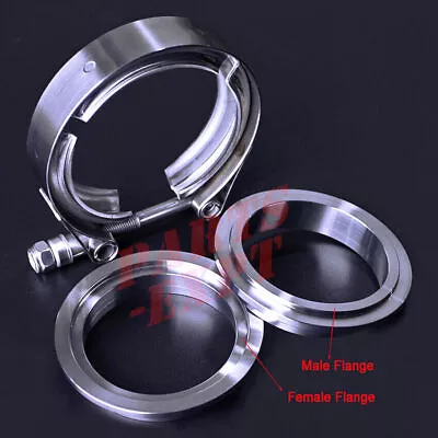 3 Inch V Band Clamp Kit Male Female Flange Stainless Steel SS Turbo Exhaust 3  • $13.99