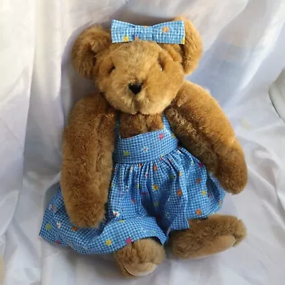 The Vermont Teddy Bear Company Grandma Blue Dress Collectible • $22.49