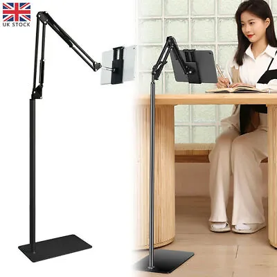 360° Universal Adjustable Floor Stand Holder For IPad/Tablet/Phone 4~12.9  UK • £13.99