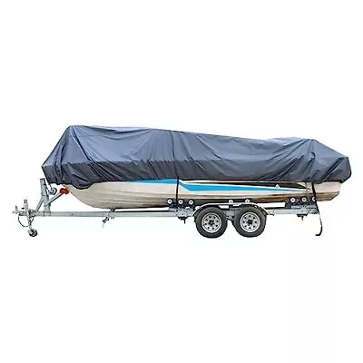 14-16Ft 90 Beam Width Gray Heavy Duty PEVA Boat Cover Replacement For V-Hull Fis • $55.99