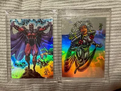 1993 Marvel Skybox 3 Card Set Of X-Men H2 Magneto& H3 Storm Holograms • $24.99