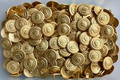 23mm 36L Gold Metal Coat Of Arms Military Regal Shank Button Buttons (MB200) • £1.49