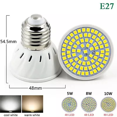 LED Bulb Chip E27 E14 MR16 Gu10 5W 8W 10W COB Light AC 220V Cup Floodlight Lamp • $3.41