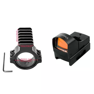 Holographic Reflex 3MOA Red Dot Sight Scope QD 25/30mm Ring Barrel Mount Adapter • $13.99