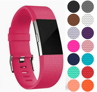 Fit Fitbit Charge 2 Strap Replacement Silicone Wristband Band Watch Wrist Straps • $10.44