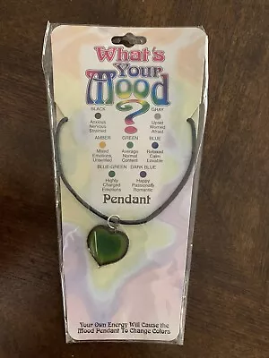 NEW “WHAT’S YOUR MOOD” 70’s  HEART SHAPE COLOR CHANGING MOOD NECKLACE • $6