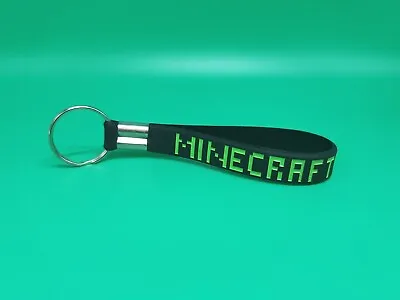 Minecraft Collectible Silicone Rubber Strap Keychain Key Ring Holder Toy Black • $6.99