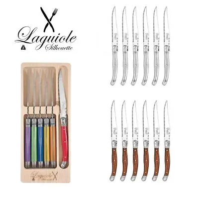 Laguiole Steak Knife Set Silhouette Stainless Steel 430 Inox 6 Knives & Gift Box • $64.75