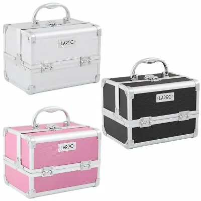 Aluminium Professional Cosmetic Makeup Vanity Travel Case Storage With Mirror  • £19.99