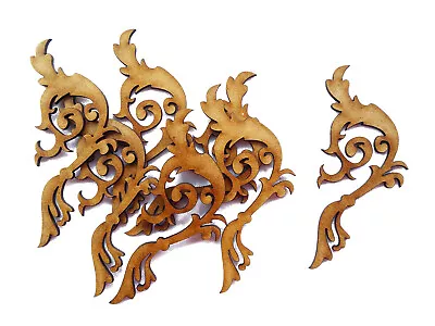 Wooden MDF Floral Craft Shape Laser Cut Embellishment Decoration • £3.29