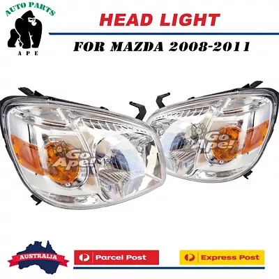 Set / Pair LH+RH Head Light Lamp For Mazda BT-50 BT50 Ute UN Series 2 08~11 • $179.98