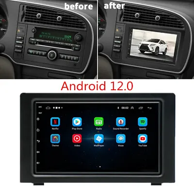 For 2007-2011 SAAB 9-3 / 93 Stereo Radio 7  Android 12.0 Head Unit GPS Nav Wifi • $165.90