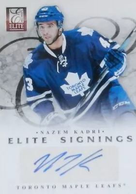 11-12 Panini Elite Signings Nazem Kadri Toronto Maple Leafs Autograph Auto • $14.72