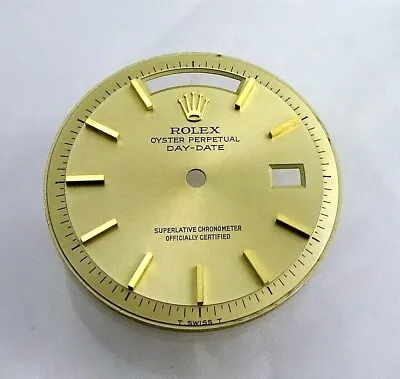 1965 Rolex Champagne Gold Piepan President Day Date Watch Dial 1801 1802 1803 • $489.30