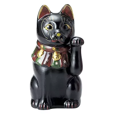 Antique Taisho Small Cat (Black) [19.5cm 290g] [Maneki Neko] | Restaurant Inn • $42.02