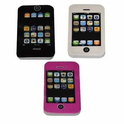 Iphone Rubber Eraser Back 2 School Stationary Party Bag Fillers Pink Black White • £2.15