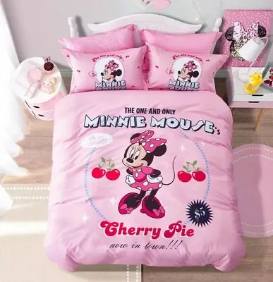 5pc. DISNEY'S MINNIE MOUSE 100% COTTON TWIN FULL QUEEN COMFORTER SET • $242.72