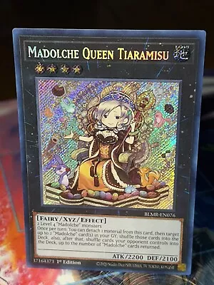 Yugioh X1 Madolche Queen Tiaramisu BLMR-EN076 Secret Rare 1st Ed (Near Mint!) • $1.99