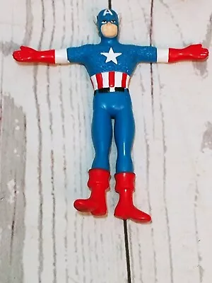 Marvel Super Heroes Captain America Bendable Bend 'Ems Figure Just Toys 1989 NOS • $9.99