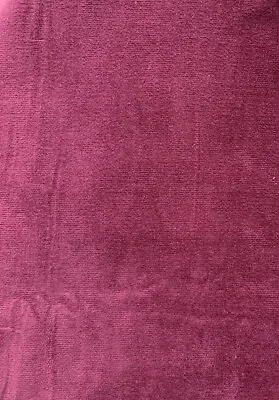 Vintage Velvet Fabric Wine Purple 2.25 Yd X 43.5”W Cotton • $19.80