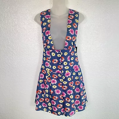 Vanessa Mooney Venus Romper Womens Extra Large Floral Daisy Tie Back Pockets NEW • $74.99