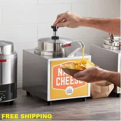 3.5 Qt. Electric Countertop Nacho Cheese Sauce Warmer Pump Dispenser - 120V • $219.58