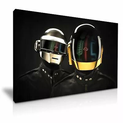 Daft Punk Helmet DJ Band Music Canvas Modern Home Art ~ 5 Size To Choose • $20.95