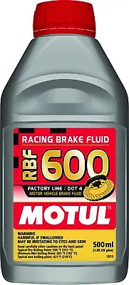 Motul RBF 600 Factory Line Dot-4 100% Synthetic Racing Brake Fluid MTL100949 • $26.99