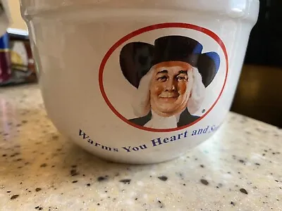 Pair Of Quaker Oats Cereal Oatmeal Bowl “Warms Your Heart And Soul  Vintage 1999 • $20