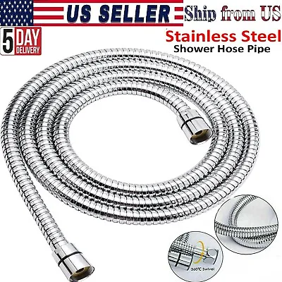 $11.79 • Buy 10FT Shower Hose Handheld Extra Long Stainless Steel Bathroom Flexible Pipe USA