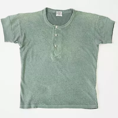 Limited Edition Levi's Sunset Vintage Inspired Cotton/Linen Henley T Green Sz XS • $75