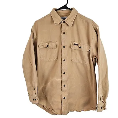 Vintage Carhartt Long Sleeve Button Up Chamois Flannel Shirt Men's Large • $29.95