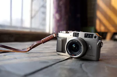 Handmade Real Leather Wrist Camera Strap For Vintage Film Camera And EVIL Camera • $15.99