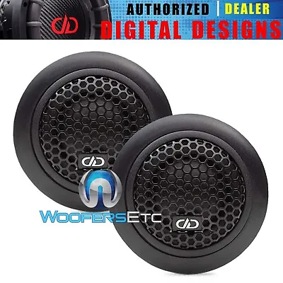 Dd Audio T2b 1  150w Neo Driven Soft Dome Car Tweeters Flush Surface Mount New • $29.99