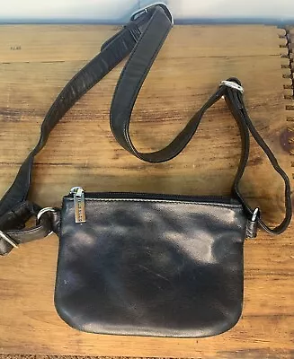 Vintage Wilsons Leather Pelle Studio Small Black Crossbody Strap Purse Bag • $24.99
