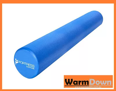 $65 • Buy FORTRESS LONG 90cm ROUND FOAM ROLLER / SOLID BLUE