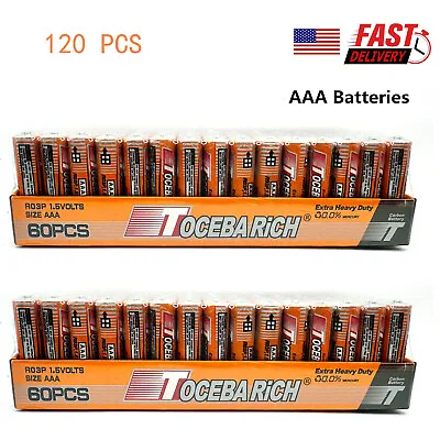 12/24/60/120 Pack AAA Batteries Extra Heavy Duty1.5v Lots New Fresh US Seller • $8.88