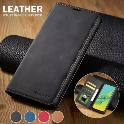 For Samsung S24 S23 S22 S21 FE Ultra S10 S9+ Plus Case Leather Wallet Flip Cover • $14.59