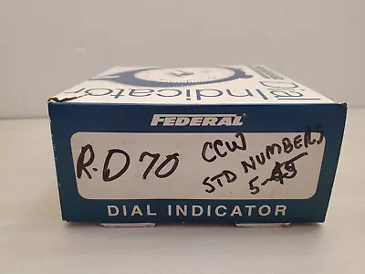 MAHR FEDERAL Dial Indicator Full Jeweled D70 .001 5-45 STD • $22.50