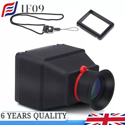 Viewfinder 3.2'' LCD Magnifier 3X For 3/3.2 Inch Canon Sony DSLR Camera Screen • £11.92