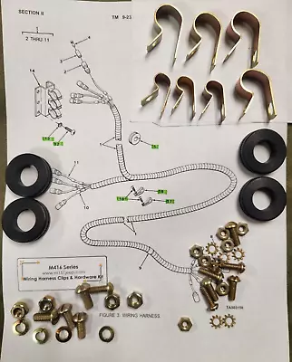 M416 M762 Trailer - Wiring Harness Clips Grommets And Related - Hardware Kit • $22