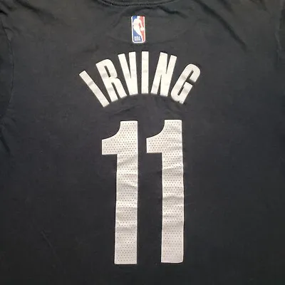 Brooklyn Nets Shirt Men's Medium Black #11 Irving Short Sleeve The Nike Tee • $17.99