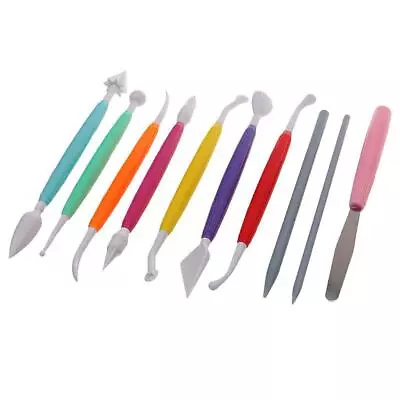 10pcs Fondant Graver Modeling For Sugarcraft Baking Cake Decorating Tool Kit • £7.82