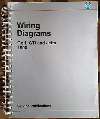 1990 Volkswagen Golf/GTI/Jetta Electrical Wiring Diagrams Service Manual • $69.95