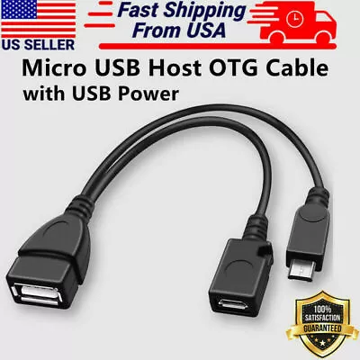 Micro USB Host OTG Cable With USB Power For Android Tablet Samsung/HTC/Nexus/LG • $2.49