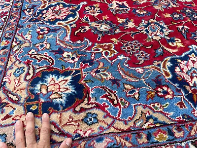 9x12 ORIENTAL RUG ANTIQUE HAND-KNOTTED WOOL Handmade Vintage Carpet Red Blue Big • $1795